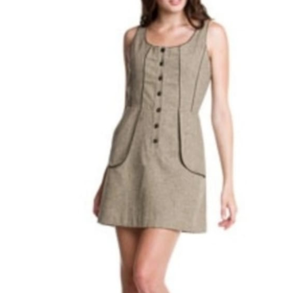 Charlotte Ronson Cotton Tween Lined Sleeveless Mini Dress